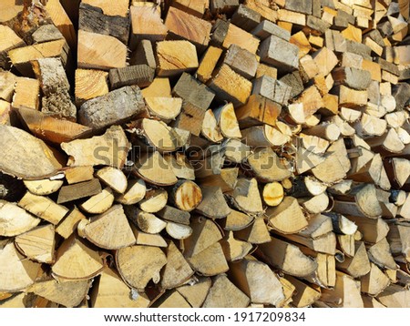 The ends of straight sawn boards. Natural wood background. High quality photo