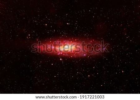 Spiral galaxy on a dark background. Elements of this image were furnished by NASA. High quality photo