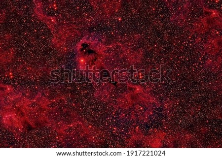 Space in red colors. Elements of this image were furnished by NASA. High quality photo