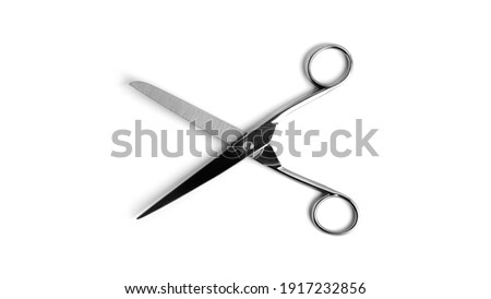 Metal scissors isolated on a white background. High quality photo