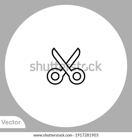 Scissors icon sign vector,Symbol, logo illustration for web and mobile