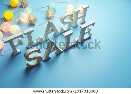 Flash Sale alphabet letter with cotton ball LED decoration on blue background