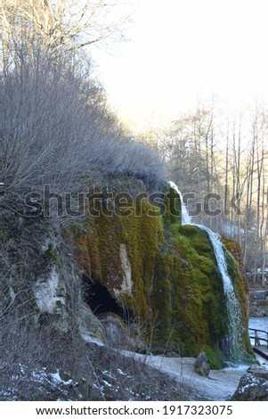 growing waterfall in the Eifel called 'Dreimühlenwasserfall'