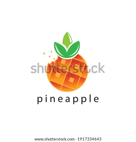 Pineapple fruit vector logo illustration icon design clip art
