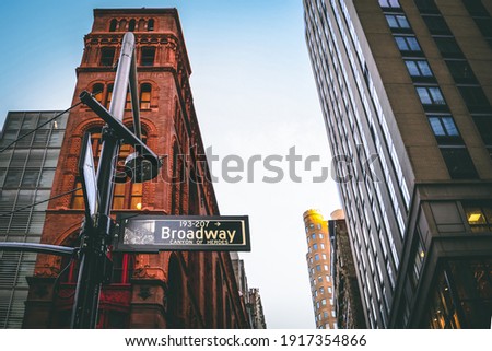 broadway signage in new york city