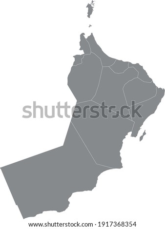 vector illustration of Oman map