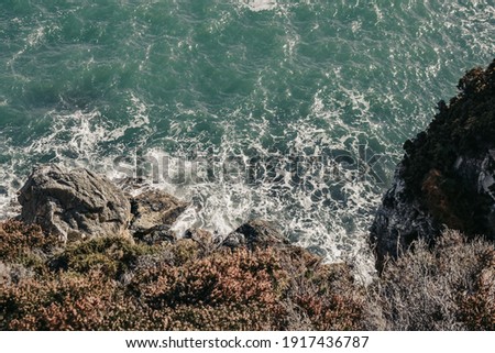 Sea over a cliff edge