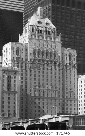 The royal York building,  Toronto,  Canada (black and white)