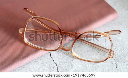old books and glasses. vintage style