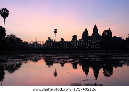 Sunrise at Angkor Wat temple, Cambodia