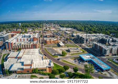 Aerial View of Overland Park, a suburb of Kansas City Royalty-Free Stock Photo #1917597722