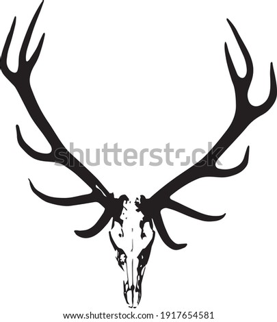 Elk skull animal icon symbol Royalty-Free Stock Photo #1917654581