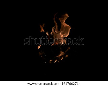 Fire energy heat burning fuel on a black background