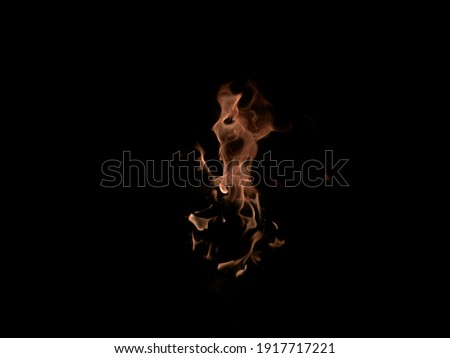 Fire energy heat burning fuel on a black background