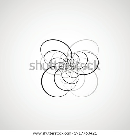Vector swirl design backdrop. Beautiful fluid surface with rounded lines