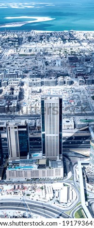 Beautiful aerial view of Dubai, UAE.
