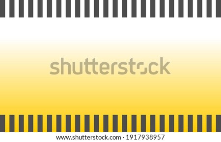 Gray short lines on a yellow gradient background. Border illustration. 