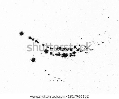 black ink shape on watercolor paper texture Royalty-Free Stock Photo #1917966152