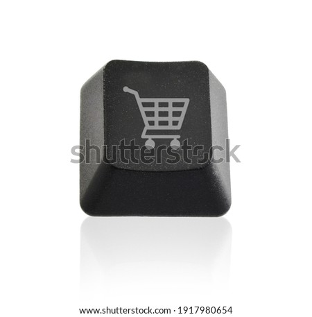 shopping cart icon on white background