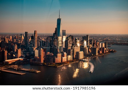 Manhattan from the drone - air view 