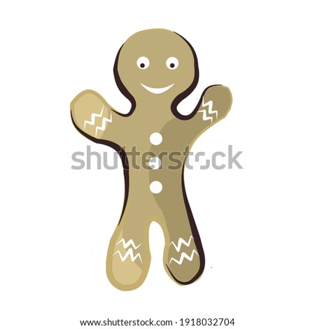 Color clip art of ginger man.