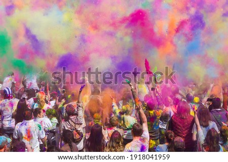 Indian Festival Holi Color Images Royalty-Free Stock Photo #1918041959