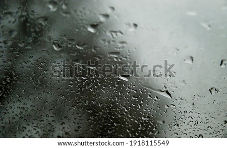 Raindrop on glass, art picture