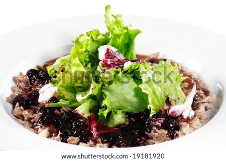 Breast of Duck Salad with Sauce and Berries