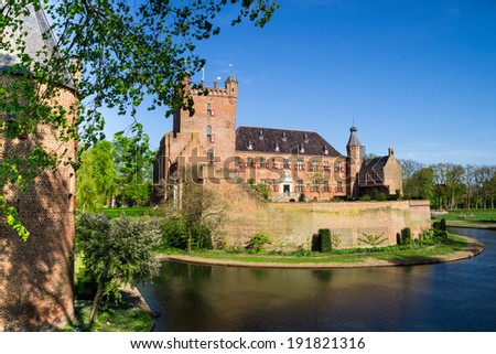 The Huis Bergh Castle castle in the afternoon light.   's-Heerenberg, Holland. 