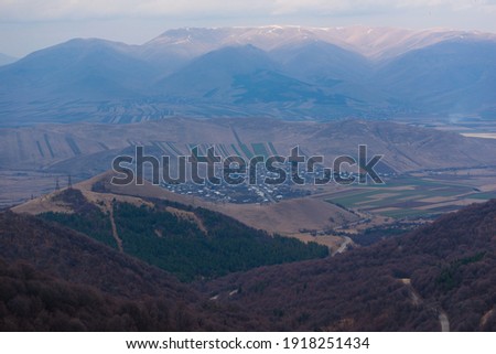 Rural landscape with Gargar village, Armenia