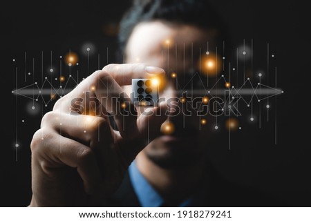 business person hand throw the dice, business gambling game concept Royalty-Free Stock Photo #1918279241