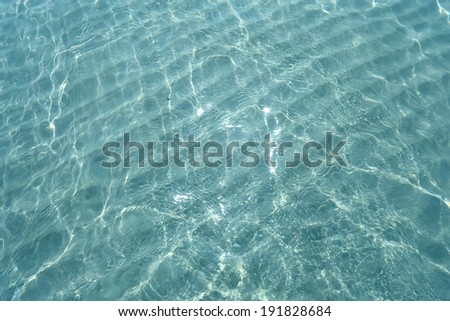 The texture of the sea water is photographed close-up