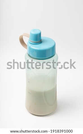 Coarse soybean milk on pure white background