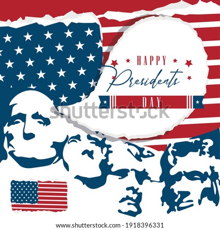 Happy president day card. United States national celebration - Vector