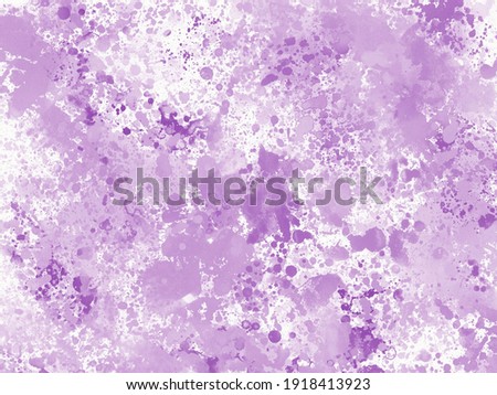 Watercolor imitation hand drawn background. Bright abstract brush strokes gradient design with lilac stains   Royalty-Free Stock Photo #1918413923