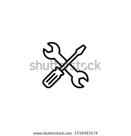 Setting icon vector for web, computer and mobile app Royalty-Free Stock Photo #1918483574