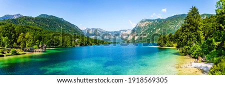 Lake Bohinj, the largest permanent lake in Slovenia, located within the Bohinj Valley of the Julian Alps, in the northwestern Upper Carniola region, part of Triglav National Park