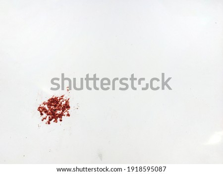 A bird droppings isolated on white background.