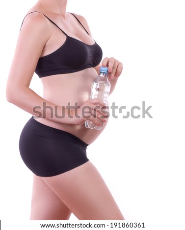 Pregnant woman with water