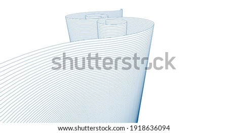 abstract geometric background linear structure 3d rendering