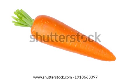 Fresh organic carrot isolated on white background.  Royalty-Free Stock Photo #1918663397
