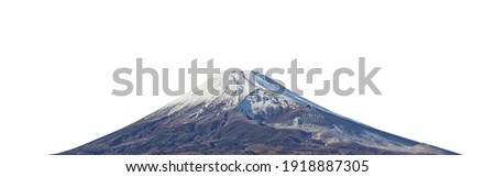 Mount Fuji isolated on white background. It is the highest volcano in Japan Royalty-Free Stock Photo #1918887305