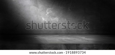 Concrete wall and floor with spotlight and shadow backgrounds, use for product display for presentation and cover banner design.
