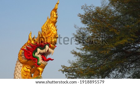 Phaya Naga Stucco is the holy thing of Buddhists and Thai people.