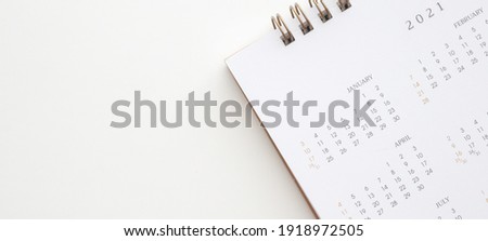 2021 calendar page on white background business planning appointment meeting concept Royalty-Free Stock Photo #1918972505