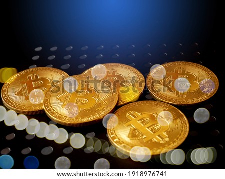 bitcoin with trading graph, financial investment concept can be use as background