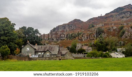 A view of the village of Chapel Stile in the English Lake District National Park. Royalty-Free Stock Photo #1919103206
