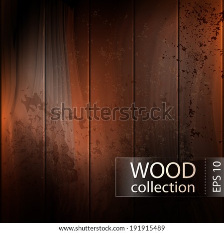 Vector wooden background with place for your text. 