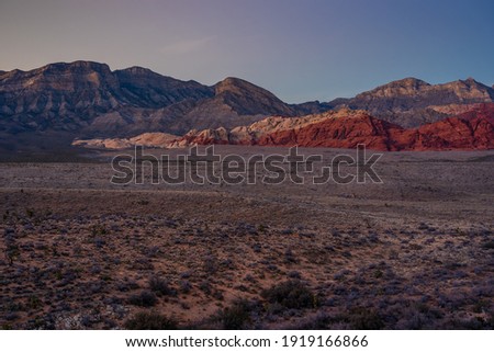 Sunset at Red Rock Canyon, Las Vegas, NV.