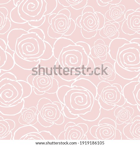 Roses floral seamless pattern. Flowery texture. Great for printing, packaging. Vector illustration.